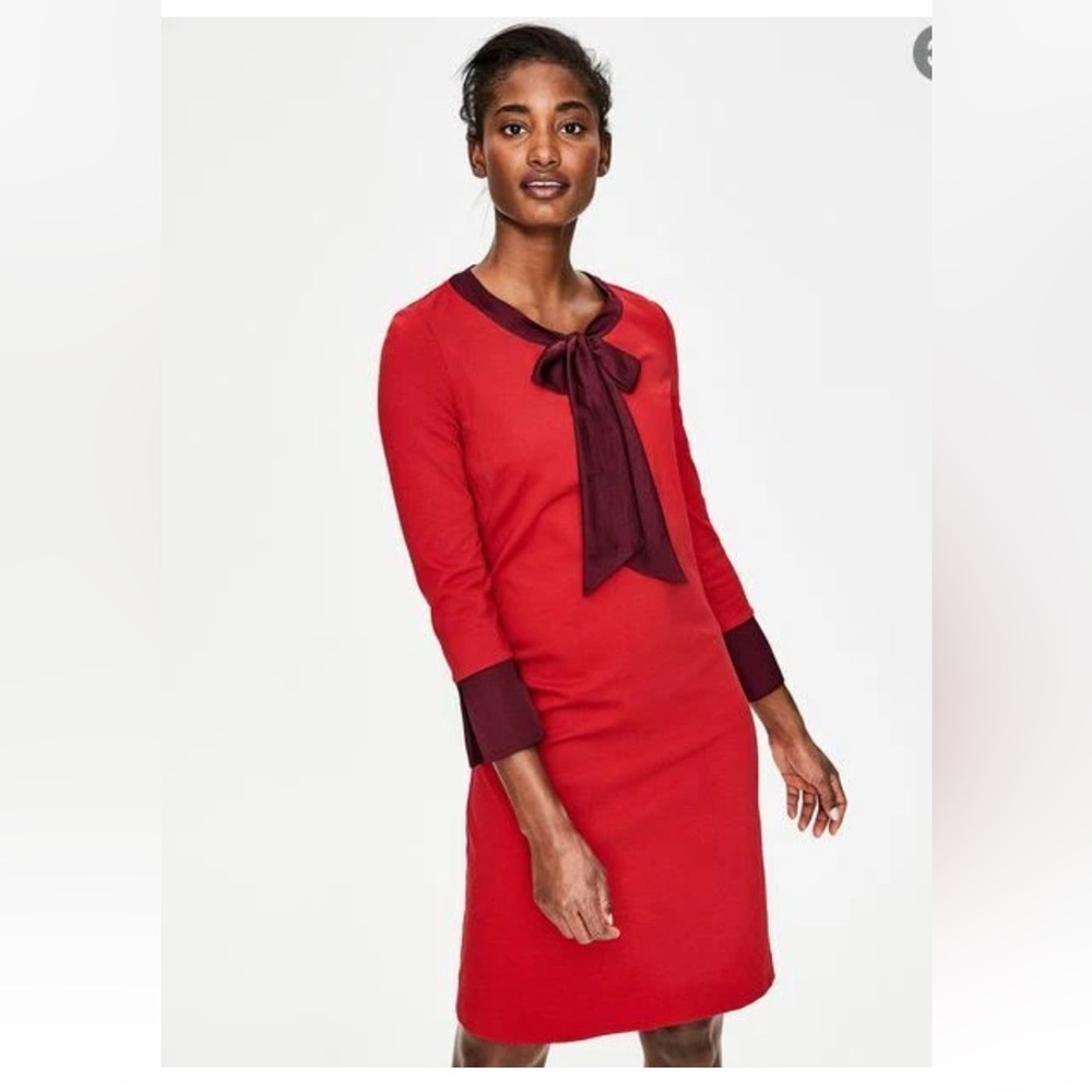 Boden Poinsettia Ponte Dress